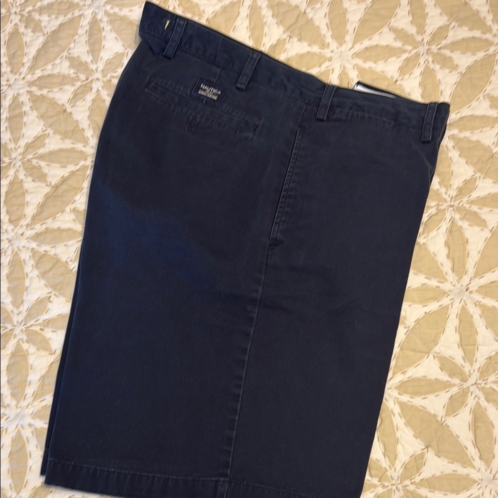 Nautica Navy Flat Front clipper Shorts Relax Fit